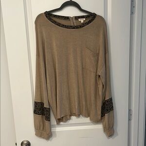 NWOT Tan Long Sleeve Women's Top